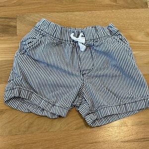 Striped Drawstring Shorts - 18month - Navy & White